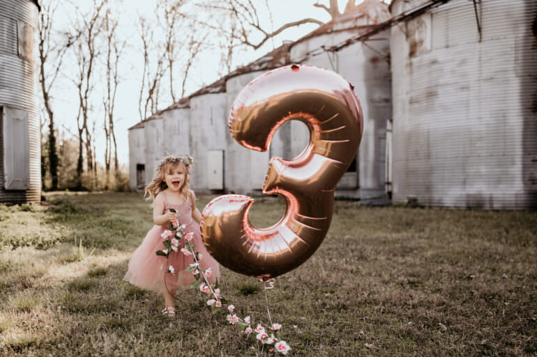 Adorable Three-Year-Old Birthday Photoshoot